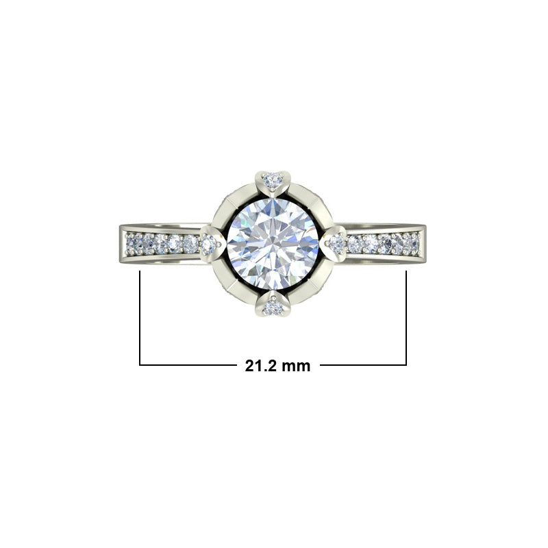 1.25ct Brilliant Cut  Gold Engagement Ring - 27GG25