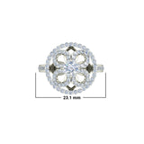 1.42ct Brilliant Cut Flower Inspired Gold Engagement Ring - 27GG26