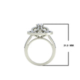 1.42ct Brilliant Cut Flower Inspired Gold Engagement Ring - 27GG26