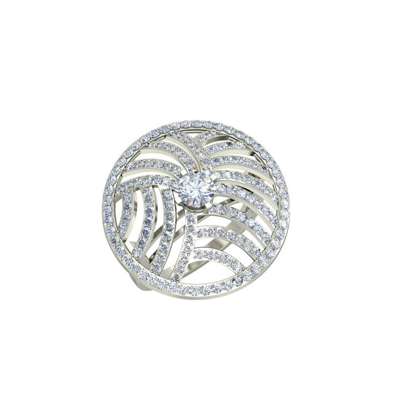 2.0ct Brilliant Cut Sedge Hat Inspired Gold Engagement Ring - 27GG29