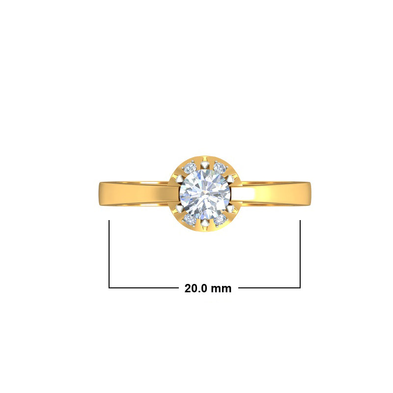 0.74ct Brilliant Cut Inspired Gold Engagement Ring - 27GG30