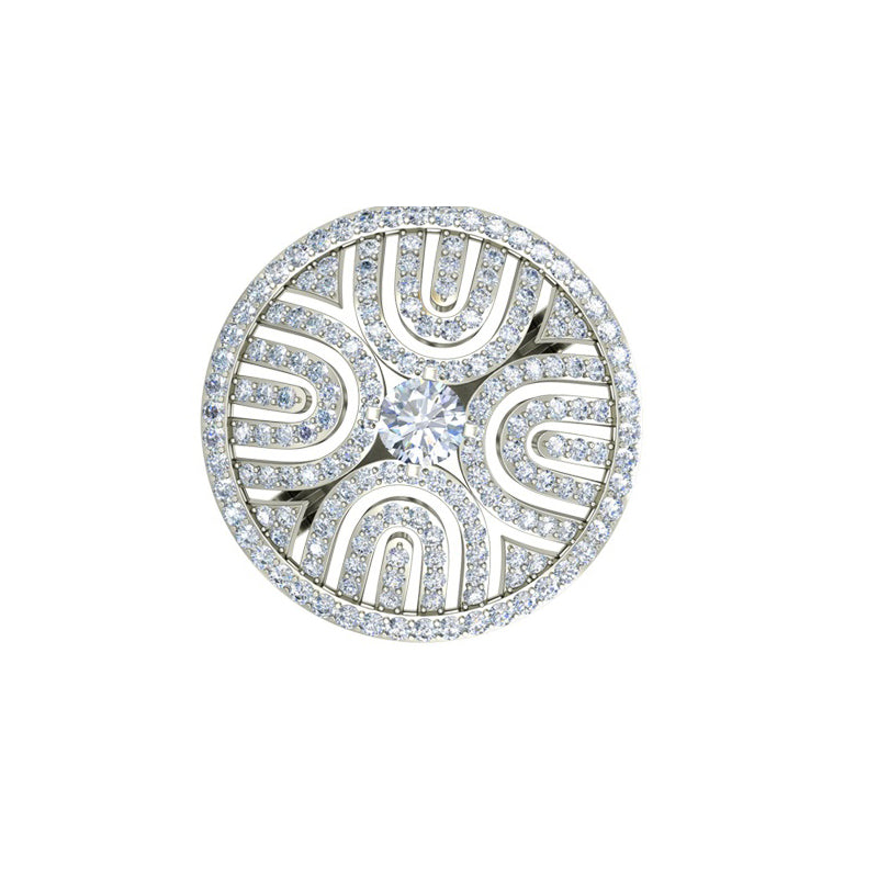 2.0ct Brilliant Cut Sedge Hat Inspired Gold Engagement Ring - 27GG31