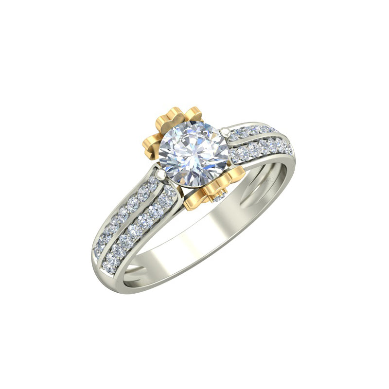 1.13ct Brilliant Cut Two Tone Gold Engagement Ring - 27GG33