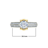 1.13ct Brilliant Cut Two Tone Gold Engagement Ring - 27GG33