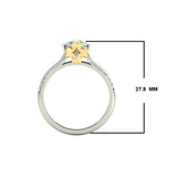 1.13ct Brilliant Cut Two Tone Gold Engagement Ring - 27GG33