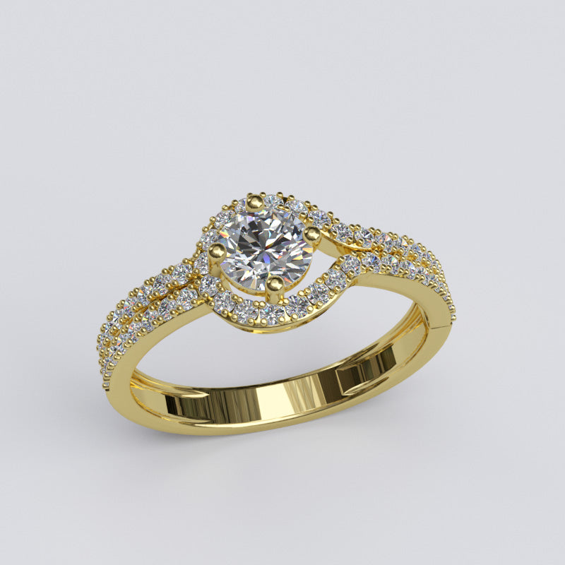 0.69ct Brilliant Cut Diamond Gold Engagement Ring - 27GG34