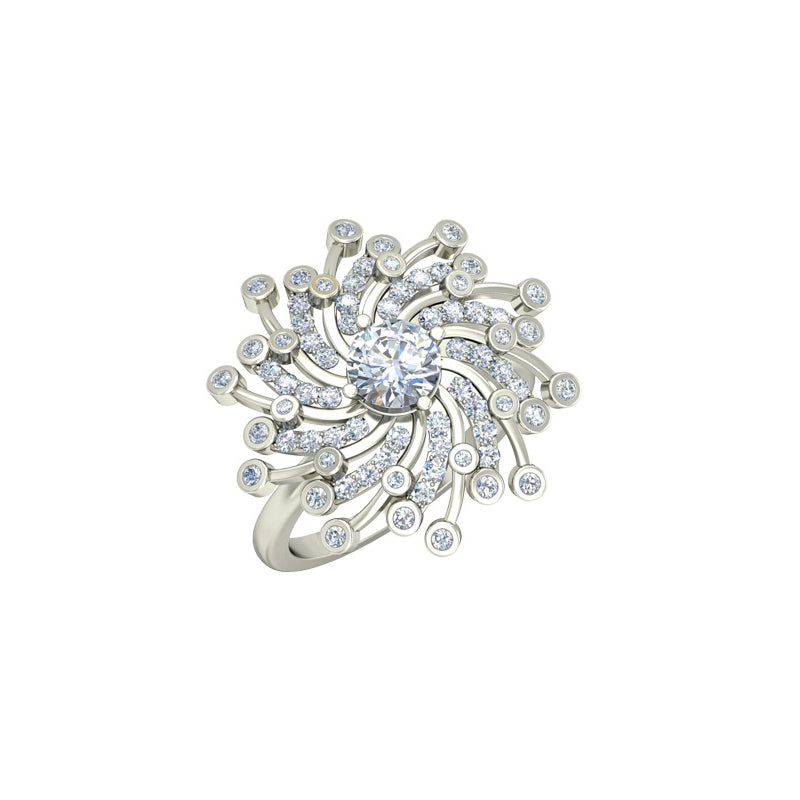 1.45ct Brilliant Cut Gold Fashion Engagement Ring - 27GG50