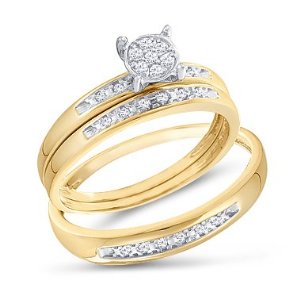 GOLD/DIAMOND WEDDING SET