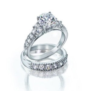 STERLING SILVER BRIDAL SET