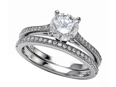 STERLING SILVER BRIDAL SET