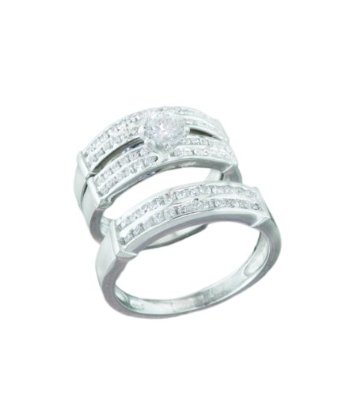 STERLING SILVER WEDDING SET