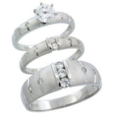 STERLING SILVER WEDDING SET