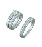 STERLING SILVER WEDDING SET