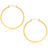 14k Yellow Gold Polished Hoop Earrings (40mm)-rx3063