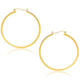14k Yellow Gold Polished Hoop Earrings (40mm)-rx3063