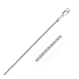 2.2mm Sterling Silver Rhodium Plated Wheat Chain-rx04767-20