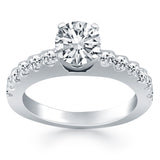 14k White Gold Diamond Micro Prong Cathedral Engagement Ring-rxd4500y28bt