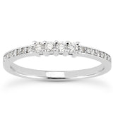 14k White Gold Wedding Band with Pave Set Diamonds and Prong Set Diamonds-rxd7676y28bt