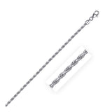 2.5mm 14k White Gold Solid Diamond Cut Rope Chain-rx16587-18