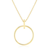 14k Yellow Gold 17 inch Necklace with Polished Ring Pendantrx06863-17-rx06863-17