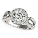14k White Gold Teardrop Split Band Diamond Engagement Ring (1 1/3 cttw)-rxd4642y28bt