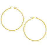 14k Yellow Gold Polished Hoop Earrings (55 mm)-rx32596