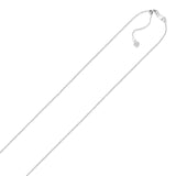 10k White Gold Adjustable Cable Chain 0.9mm-rx33427-22