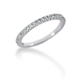 14k White Gold Engraved Fishtail V Pave Diamond Wedding Ring Band-rxd31764y28bt