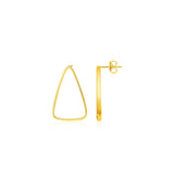14k Yellow Gold Polished Open Triangle Post Earrings-rx68529