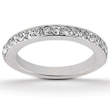 14k White Gold Pave Diamond Wedding Ring Band Set 1/2 Around-rxd36695y28bt