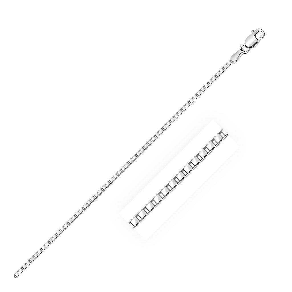 Sterling Silver Rhodium Plated Box Chain 1.8mm-rx40538-16