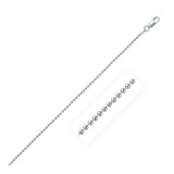 Rhodium Plated 1.8mm Sterling Silver Bead Style Chain-rx36992-20