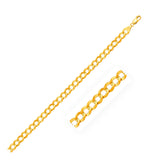 3.6mm 14k Yellow Gold Solid Curb Chain-rx44168-22