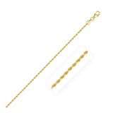 2.0mm 14k Yellow Gold Solid Diamond Cut Rope Chain-rx44349-22