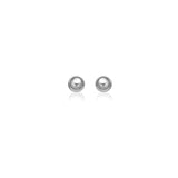 14k White Gold Classic Round Stud Earrings (6.0 mm)-rx64498
