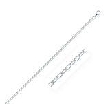 Rhodium Plated 2.5mm Sterling Silver Rolo Style Chain-rx40453-16
