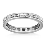 14k White Gold Eternity Ring with Baguette Diamonds-rxd39478y28bt
