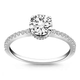 14k White Gold Diamond Collar Engagement Ring-rxd42748y28bt