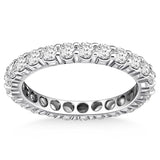 14k White Gold Ageless Round Cut Diamond Eternity Ring-rxd44364y28bt