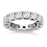 14k White Gold Round Diamond Decorated Eternity Ring-rxd46308y28bt