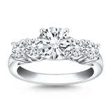 14k White Gold Five Stone Diamond Trellis Engagement Ring-rxd49447y28bt