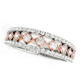 14k White And Rose Gold Diamond Band (3/8 cttw)-rxd76000y28bt