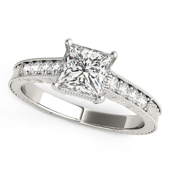14k White Gold Antique Style Diamond Engagement Ring (1 1/8 cttw)-rxd17950y28bt