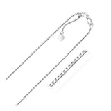 Sterling Silver 1.4mm Adjustable Box Chain-rx47468-22