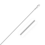 Sterling Silver Rhodium Plated Octagonal Snake Chain 1.1mm-rx63904-24