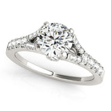 14k White Gold Split Shank Prong Set Diamond Engagement Ring (1 3/8 cttw)-rxd79682y28bt