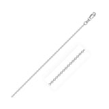 Sterling Silver Rhodium Plated Cable Chain 0.8mm-rx66774-18