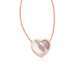 14k Rose Gold Heart Necklace with Mother of Pearlrx93707-18-rx93707-18