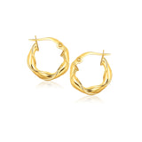 14k Yellow Gold Hoop Earrings (5/8 inch)-rx67603