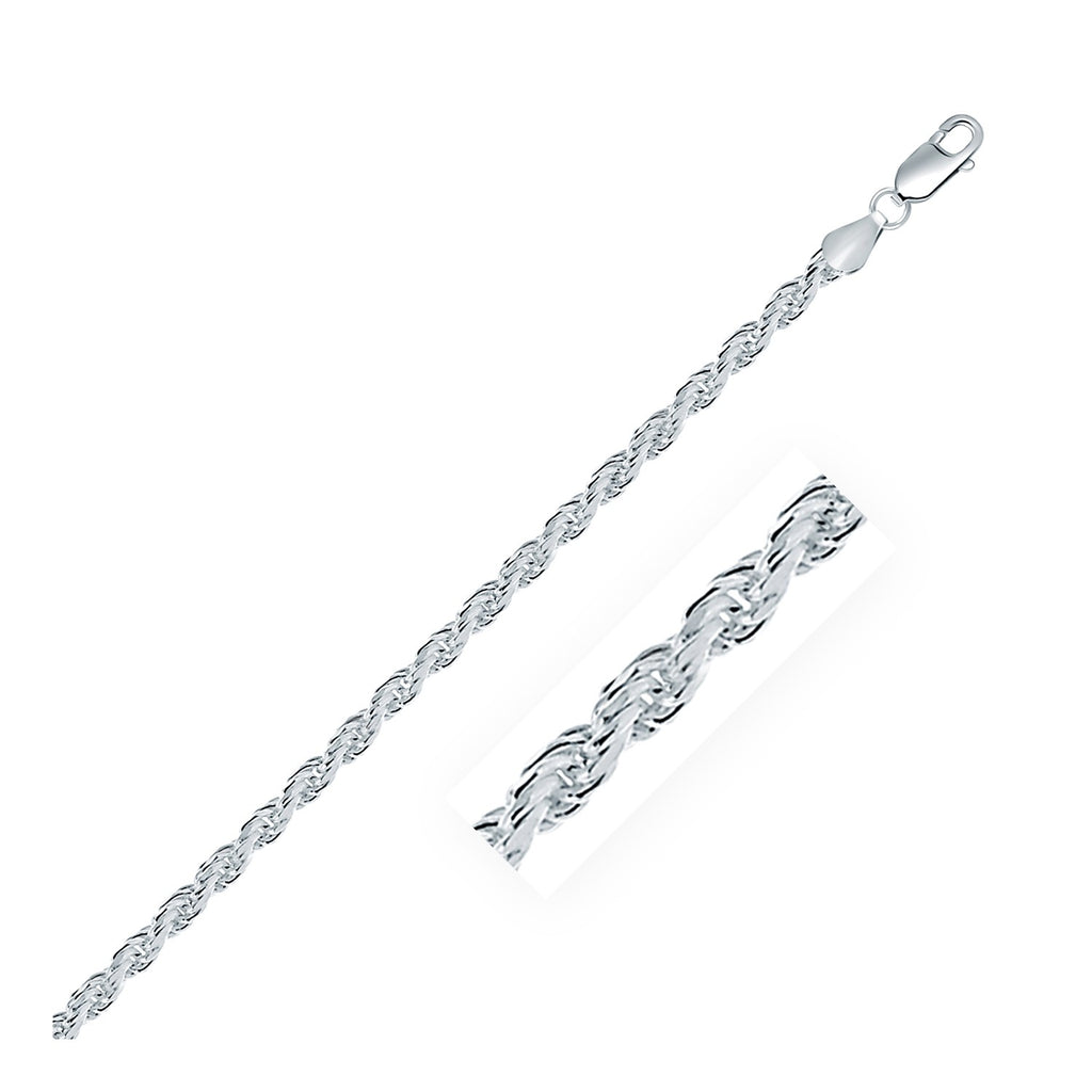 Sterling Silver 3.6mm Diamond Cut Rope Style Chain-rx63614-24